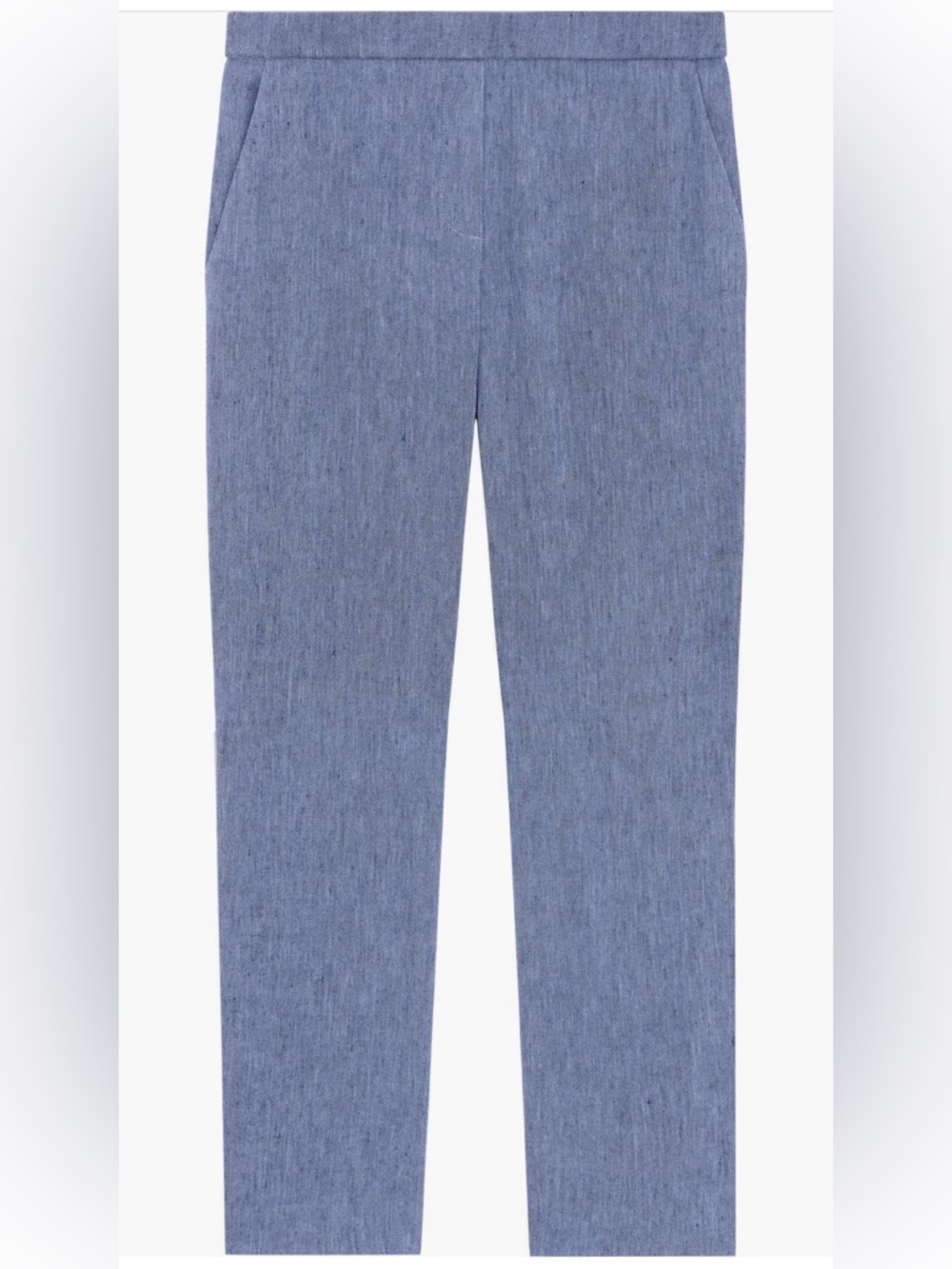 NWOT Theory Treeca Linen Blend Pull-On Crop Pants, Size 4 - Picture 4 of 10